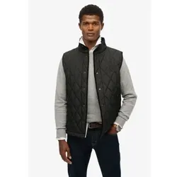 Superdry für Herren. M5012273A Schwarze Steppweste (S), Lässig, Recyceltes Polyester, Nachhaltig