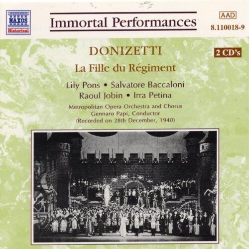 PONS - Donizetti: La Fille du Régiment (Gesamtaufnahme) (Live) (Aufnahme 28.12.1940) - Preis vom 10.10.2026 11:48:34 h