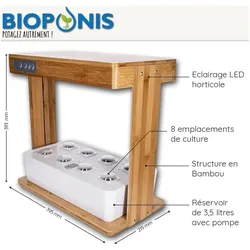 Bioponis, Blumentopf, Gemüsegarten (39.50 x 21.50 x 39.30 cm)