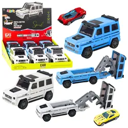 Off-Road Auto Metall Versteckte Auto Licht Sound Weiß Blau