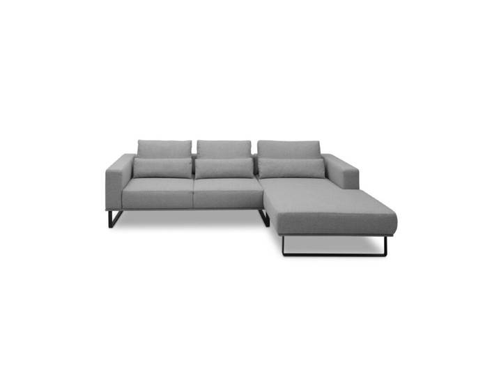 Musterring JustB! PM100 Ecksofa optional mit motorischem Sitzvorzug - Flachgewebe Mono grey - 312 x 185 - ohne Funktion - ohne Zusatzausstattung - rechts ohne Funktion Modern, Zeitlos