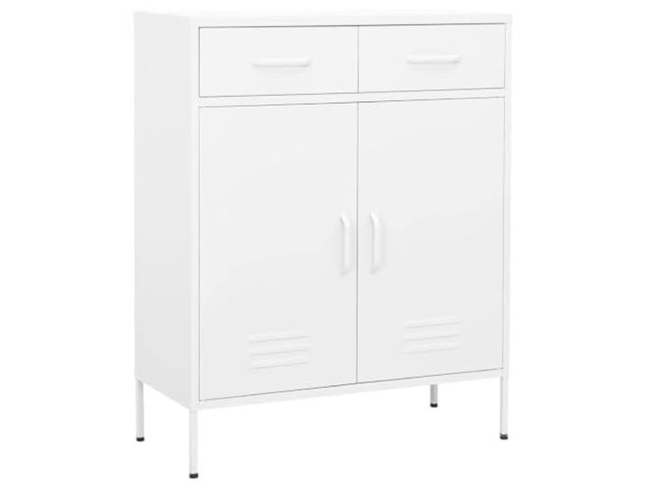 HPUYRFG Lagerschrank aus Stahl Weiß 80x35x101,5 cm mit Schubladen Stahlkonstruktion, 3-teilige Kugellagerführungen, pflegeleichte Oberfläche, vielseitiger Stauraum