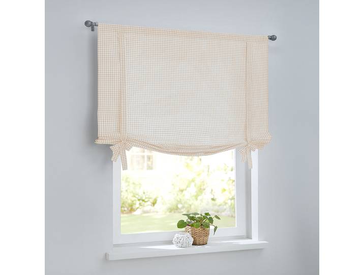 Store bateau Cottage 45 x 100cm Blanc/Beige