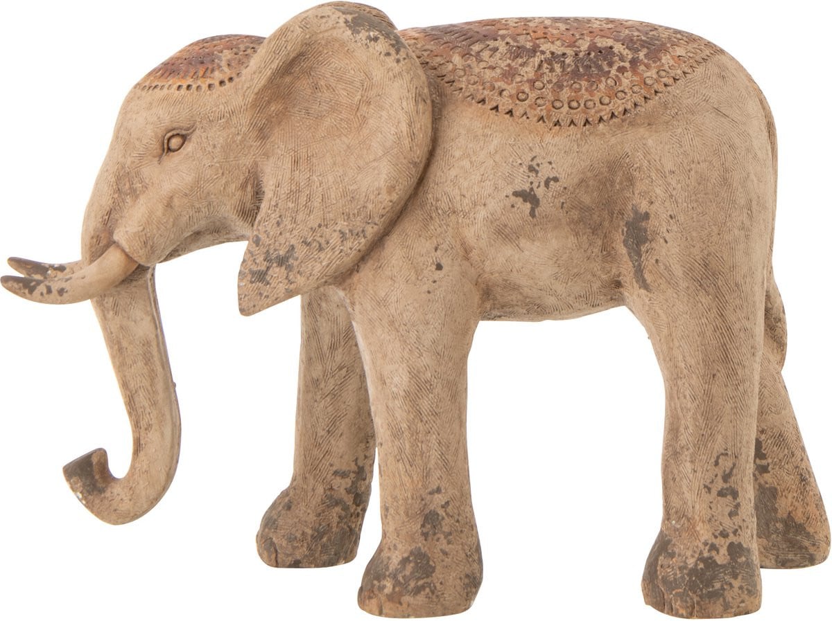 J-Line Decoratie Olifant Antiek Mix - Polyresin