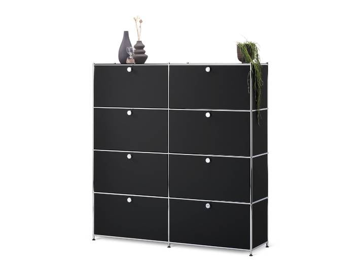 Tchibo - Highboard »Cn3« mit 8 Klappen - 152x40x158,5cm - schwarz -