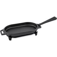 Servierpfanne Sizzler anthrazit, Sockel aus Edelstahl