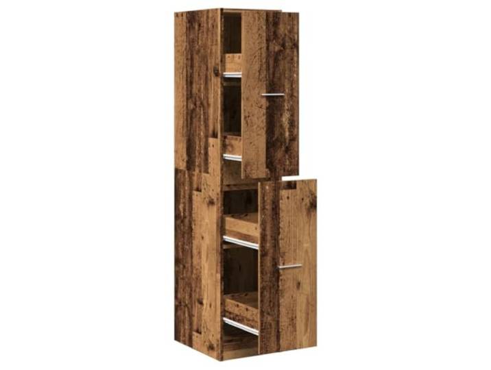 Aufbewahrungsschrank aus Holz, antik, 30 x 41 x 144,5 cm, mit Schubladen Elegantes Apotheker-Möbelstück, leichtgängige Metallschienen, Wandbefestigung inklusive, vielseitig einsetzbar
