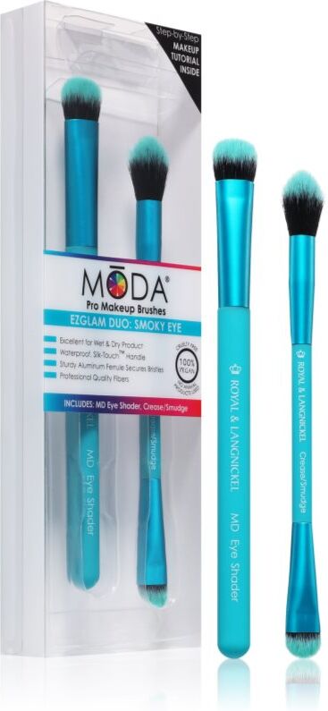 Royal and Langnickel MŌDA EZGLAM DUO Smoky Eyes kit de pinceaux pour le maquillage des yeux 2 pcs