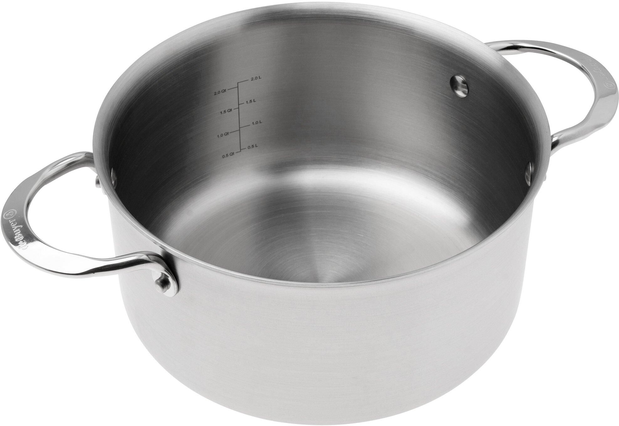 de Buyer Alchimy 3605.20 pentola per stufato senza coperchio, 20 cm, 3.3L