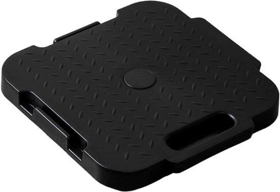 Zwarte transporttrolley voor meubels met stille dubbellaagse wielen - B/D: 31,5 x 31,5 cm