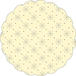 Sovie HORECA Tassen-Deckchen mit Sterne-Punkte-Prägung Creme aus Tissue, Ø 80 mm, 250 Stück