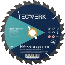 Tecwerk Tischkreissägeblatt AD 315mm Z.20 WZ Schnitt-B.3,2mm