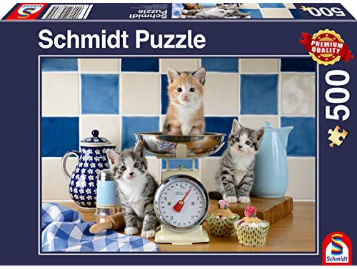 Schmidt - SCH-58370 - Katten in de keuken, 500 stukjes Puzzel - vanaf 10 jaar - dieren puzzel