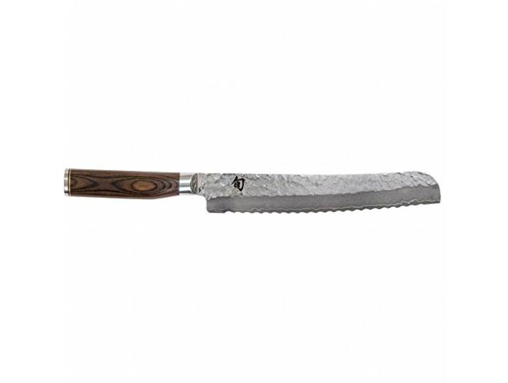 KAI Shun Premier Tim Mälzer japanisches Brotmesser 23 cm Klingenlänge - VG-MAX Kern 61 HRC, 32 Lagen Damast hochglanzpoliert - Pakkaholz mittelbraun gemasert - Hammerschlagoberfläche - Made in Japan