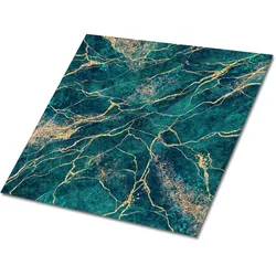 FLIESENAUFKLEBER 9 Stück 30x30 cm selbstklebend Grüner Malachit