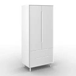 Drehtürenschrank Marlo Weiß ca. 100x223x60 cm