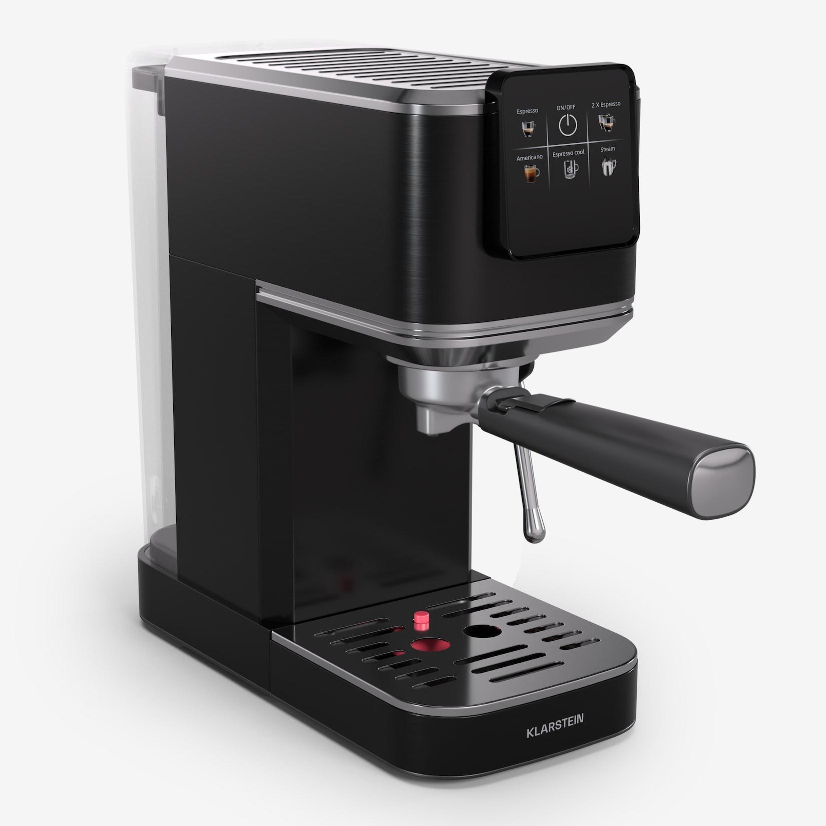 SteelPresso Slim Touch Espressomaschine Siebträger Touch-Display Schwarz