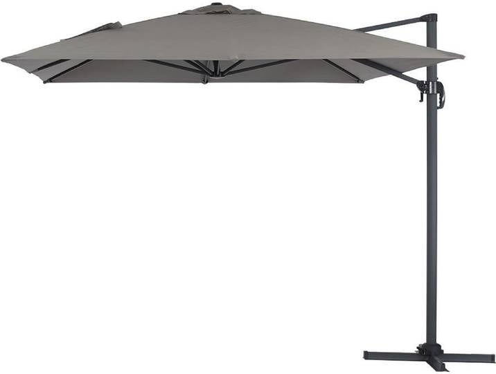 Parasol de jardin déporté en aluminium \ Sun 4\ - 3 x 4 m - Gris