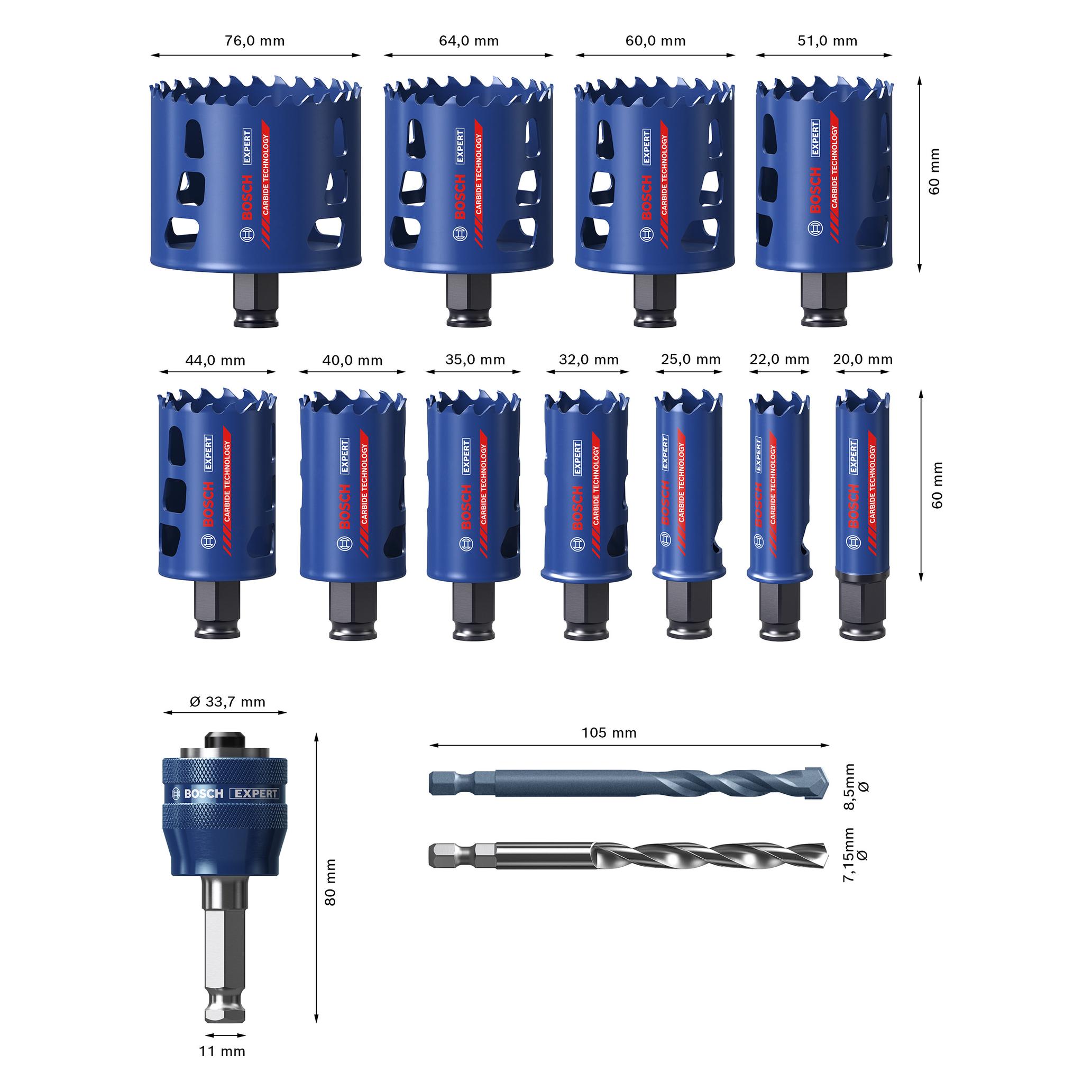 Bosch Professional Zubehör Lochsägen-Set (2608901908)