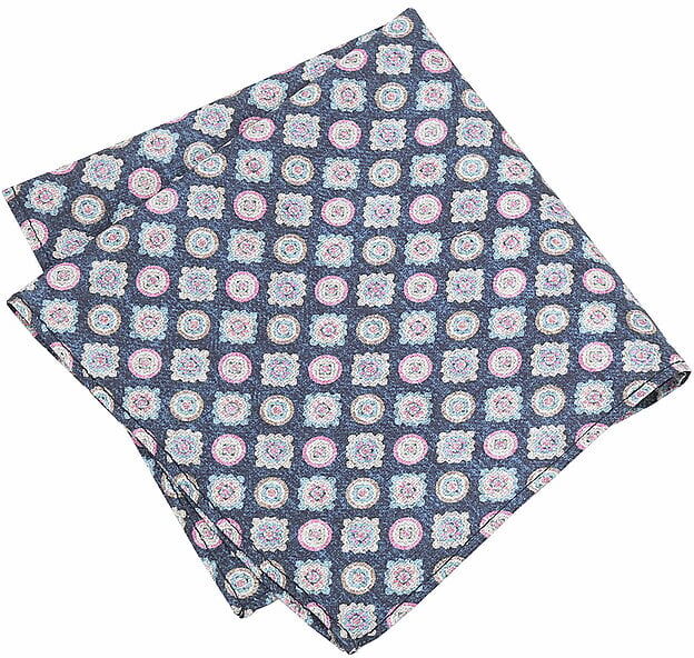 SEIDENFALTER Stecktuch PRINCE BOWTIE dunkelblau M