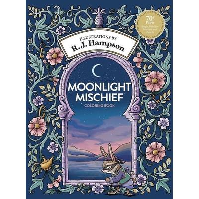 Moonlight Mischief Coloring Book, Gebundene Ausgabe von R. J. Hampson, Hop Skip Jump, 978-1-922472-19-9