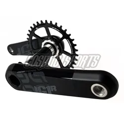 e*thirteen XCX Race Carbon Road Kurbel, 170mm, 68mm, Self Extractor, black