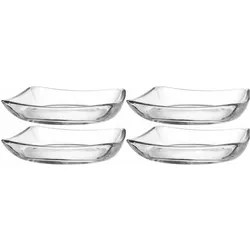 4x Leonardo Teller Piazza 20cm, Teller, Transparent