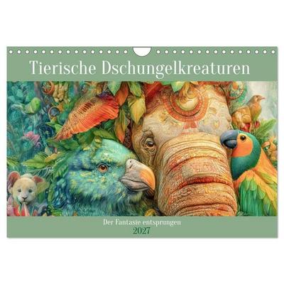 Tierische Dschungelkreaturen - Der Fantasie entsprungen (Wandkalender 2027 DIN A4 quer), CALVENDO Monatskalender