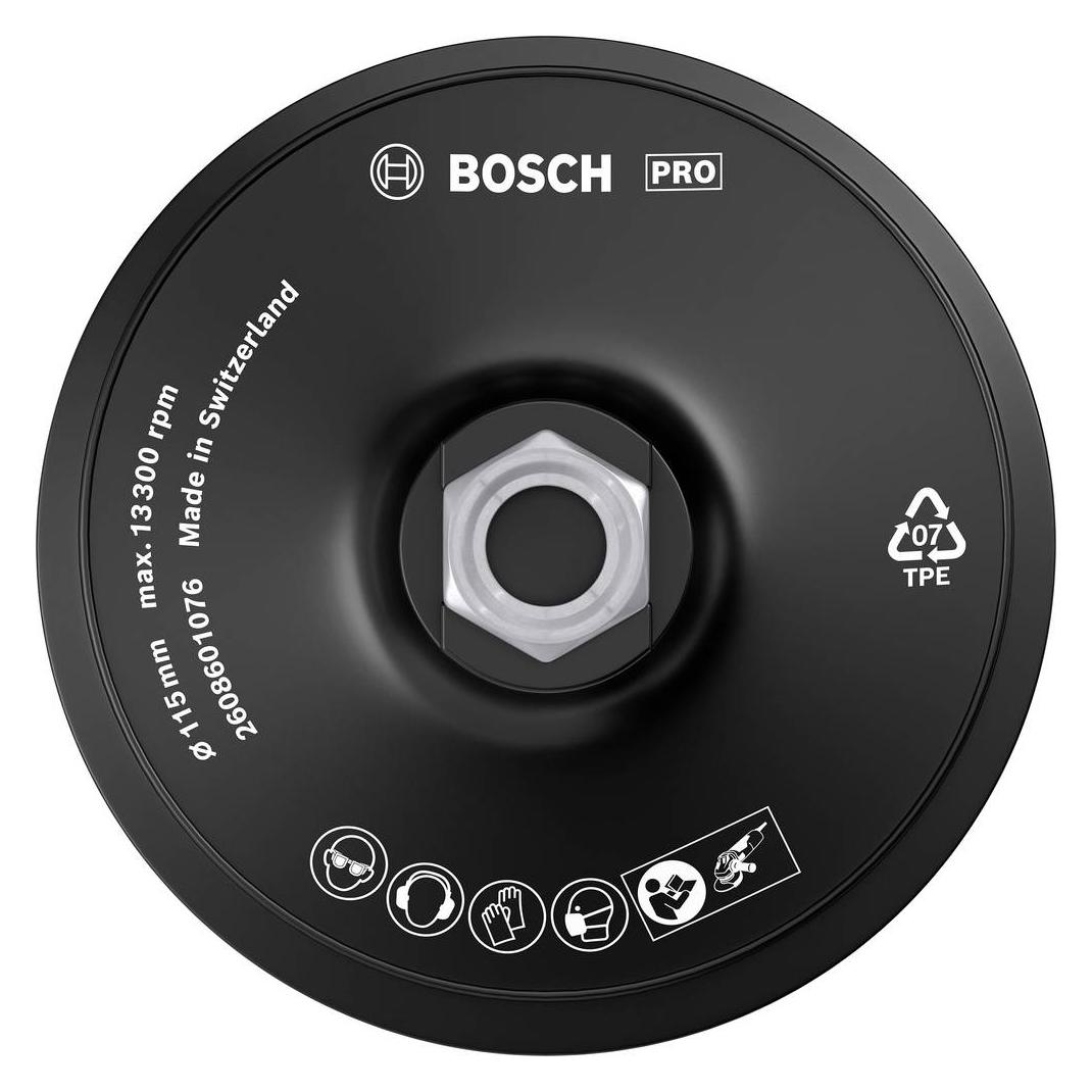 Bosch Professional Zubehör PRO Backing Pad, 115 mm, M14, Klettverschluss (2608601076)