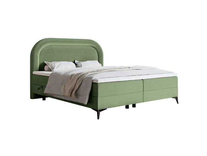 Kontinentalbett 140x200 cm Loreo mit Topper und Stauraum,