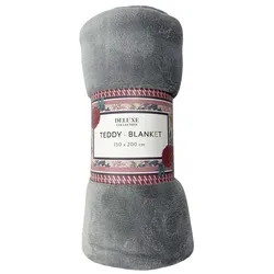 Deluxe Collection Kuscheldecke Coral-Fleece - grau