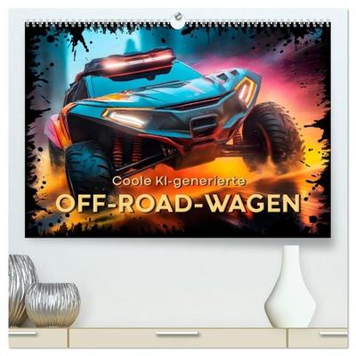 Coole KI-generierte OFF-ROAD-WAGEN (hochwertiger Premium Wandkalender 2027 DIN A2 quer), Kunstdruck in Hochglanz