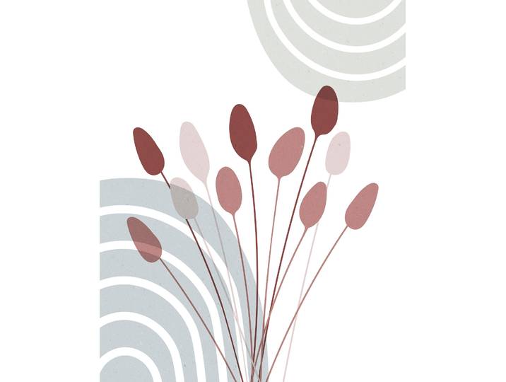Bild KOMAR Bohemian Cattail , rot (farbe bild(er): pastell), B:40cm H:50cm, Holz, Papier, Bilder, Bild, Wandbild zur Dekoration - ohne Rahmen