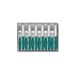 Victorinox Swiss Classic Besteck-Set 12-teilig | Messer & Gabeln für 6 Personen | Langlebig & stilvoll Grün