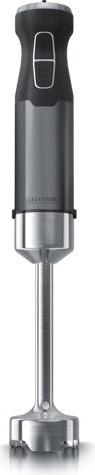 Arendo roestvrijstalen staafmixer in grijs, traploos regelbare handmixer