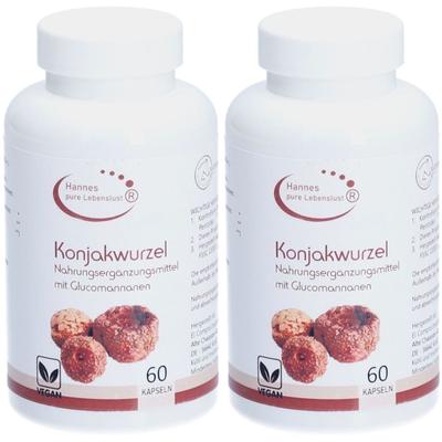Konjakwurzelextrakt Glucomannan Kapseln 2x 2x60 St