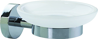 Nie wieder Bohren nwb Seifenhalter Pro 020 P02123 chrom, Glas satiniert, mit Befestigungstechnik