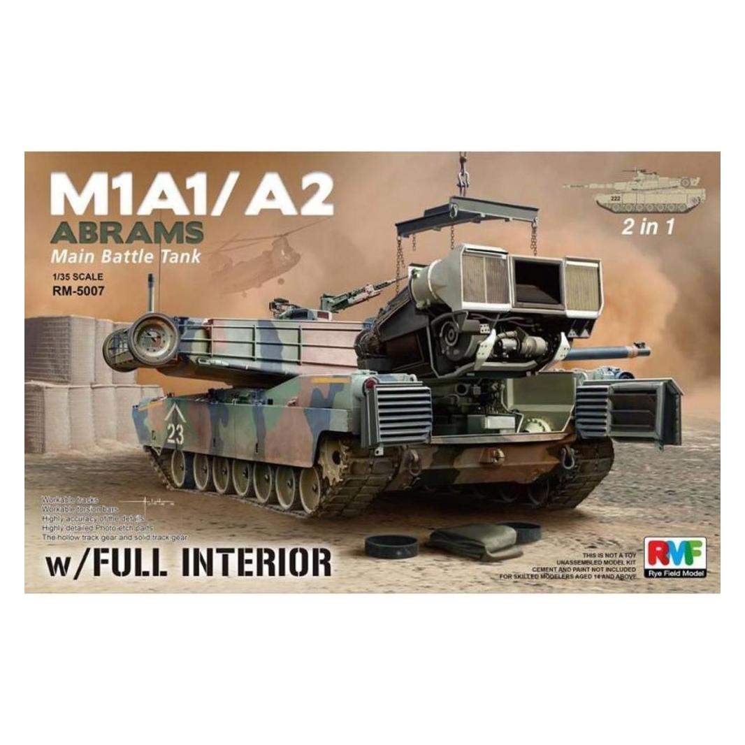 Rye Field Model M1A1/ A2 Abrams w/Full Interior 2 in 1 (RM-5007)