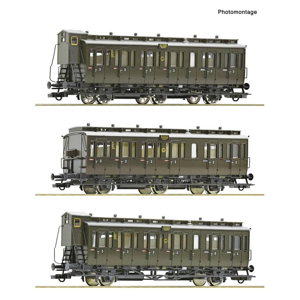 Roco 6200254 H0 RO 3-tlg. Set: Personenwagen der DRG 3. Klasse, Gattung C3 pr 11 (Spur H0) (6200254)