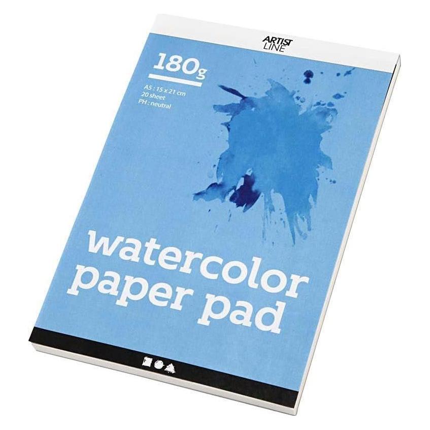 Creativ Company Aquarelblok Wit A5 180gr, 20 Vellen (A5) (5707167726280)