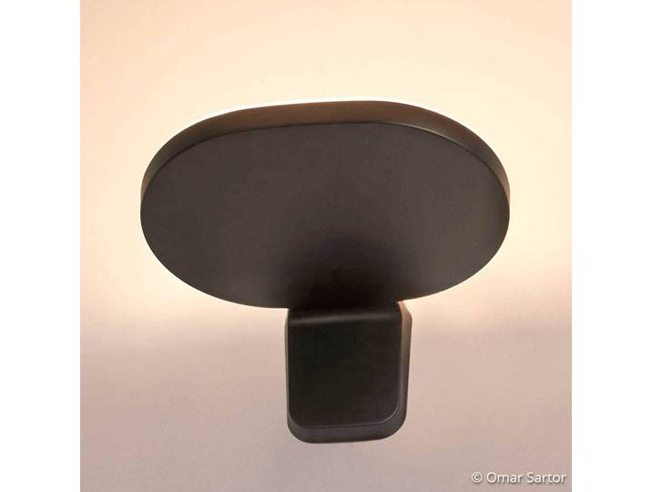 FLOS Designer Wandlampe Oplight W1, dimmbar, schwarz, für Wohn- / Esszimmer, Aluminium, Design, Wandleuchte, Wandlampe Innen