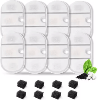 Inspire Curations Premium Replacement Filter Set For 2.1L Cat Water Fountain 8pcs
