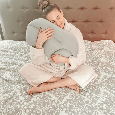 Combo Retail Shop Breathable Micro Airball 3D Pillow For Cooling Neck Support grey