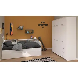KINDERZIMMER Set 2-tlg. mit Kleiderschrank und Stauraumbett 90x200