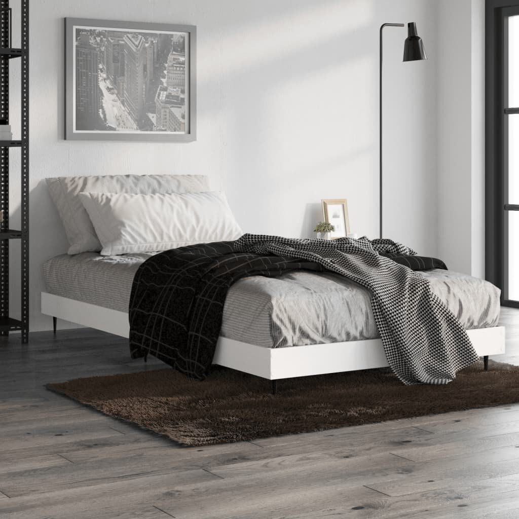 17 Stories Loginov Bed Frame White 90 x 200cm