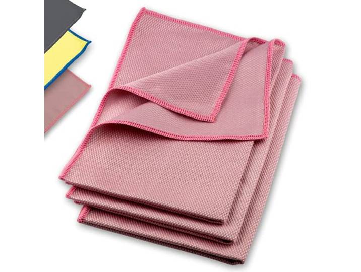 ELEXACLEAN raamdoek microvezel, streeploze glasdoek (3 stuks, rood)