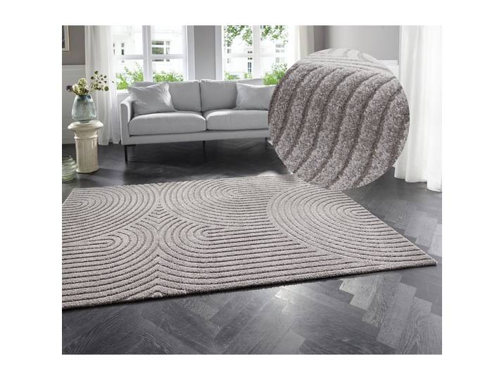 Designteppich ELLE DECORATION Panglao , grau, B:80cm H:14mm L:150cm, Polyester, Polypropylen (PP), Teppiche, Designteppich, Boho Design, Kurzflor, 3D Optik, Skandinavisch, Wohnzimmer