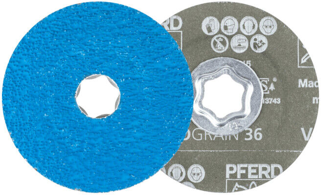 PFERD COMBICLICK Disque fibre D 100 mm VICTOGRAIN-COOL36 pour acier et inox (64110036)