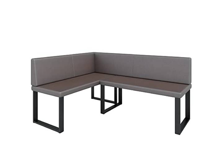 FURNISTAR Eckbank Akiko Metal - Eckbankgruppe für Ihrem Esszimmer, Küche modern, Sitzecke, Essecke. Perfekt für Küche, Büro und Rezeption. Solide und Starke Verarbeitung. (Soft 30, 142x196cm Links)