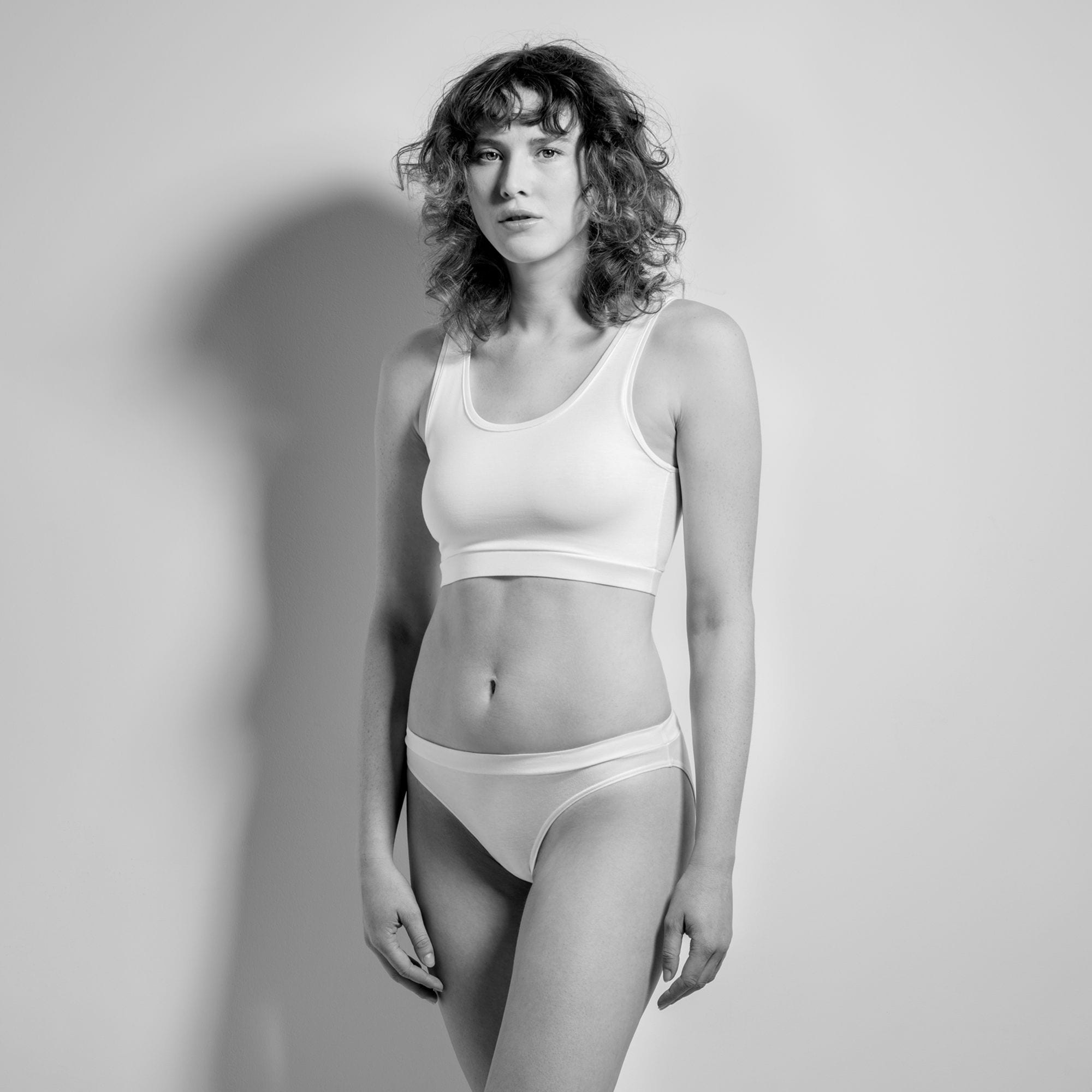 Bustier ISA BODYWEAR "Bustier", Damen, Gr. S, N-Gr, weiss (weiß), Obermaterial: 95% Baumwolle CO. 5% Elasthan EL., BHs Bustier weiß S, N-Gr